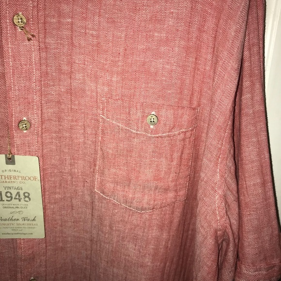NWT WEATHERPROOF Linen Button Down Short Sleeve Shirt - Picture 3 of 7